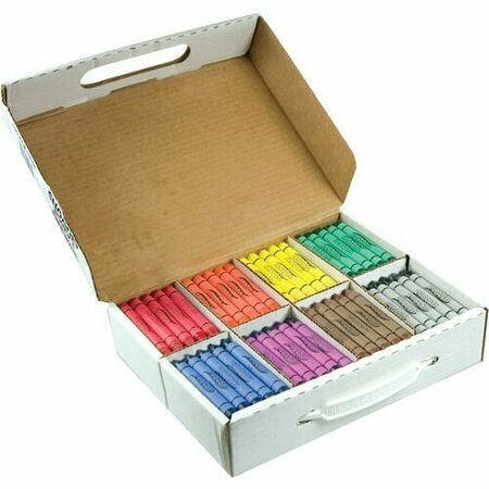 DIXON TICONDEROGA Crayons Masterpack, Large, Ast, 200PK DIX32341